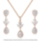 Rose gold drop earrings bridal