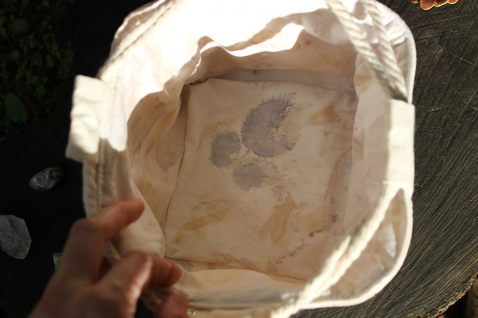 Thumbnail: Patchwork Eco-print Komebukuro Bag
