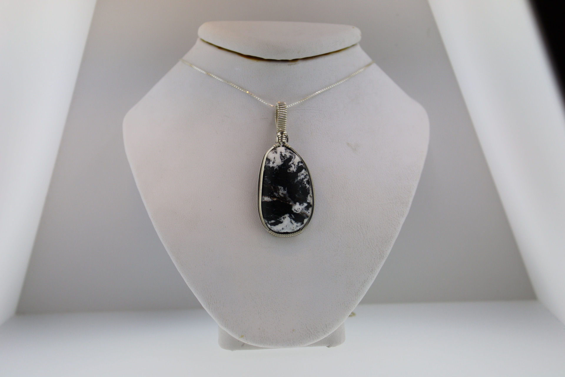 Buffalo Turquoise Wire Wrap Necklace