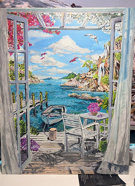 Dipinto paesaggistico personalizzato – opera d'arte su commissione e quadro dipinto a mano