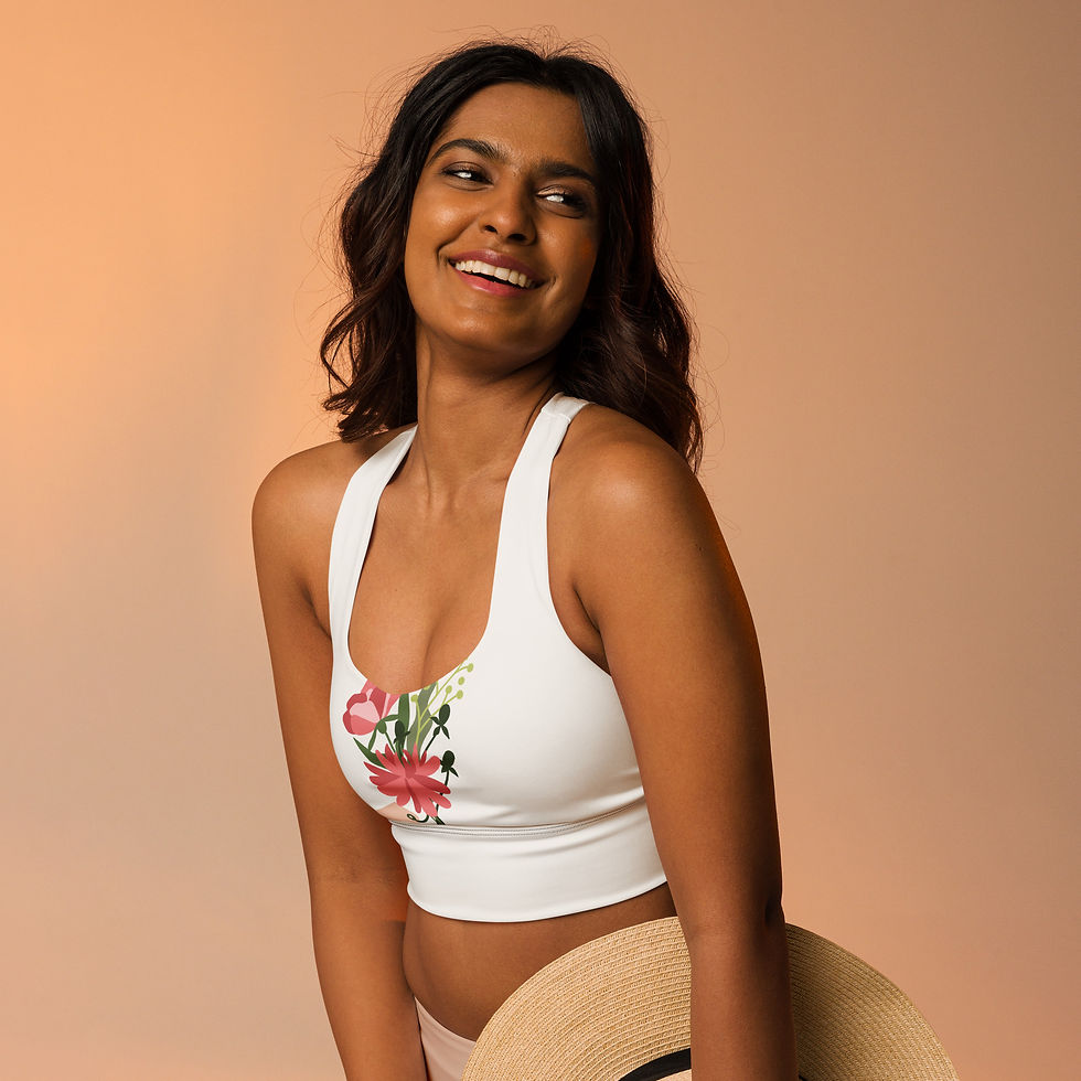 Thumbnail: Recycled Longline Sports Bra