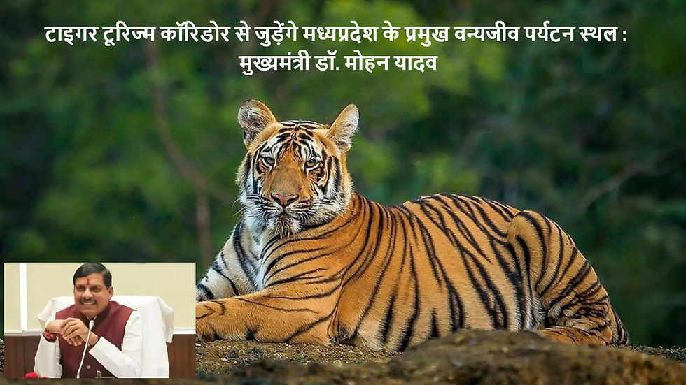 टाइगर टूरिज्म कॉरिडोर से जुड़ेंगे मध्यप्रदेश के प्रमुख वन्यजीव पर्यटन स्थल : मुख्यमंत्री डॉ. मोहन यादव
