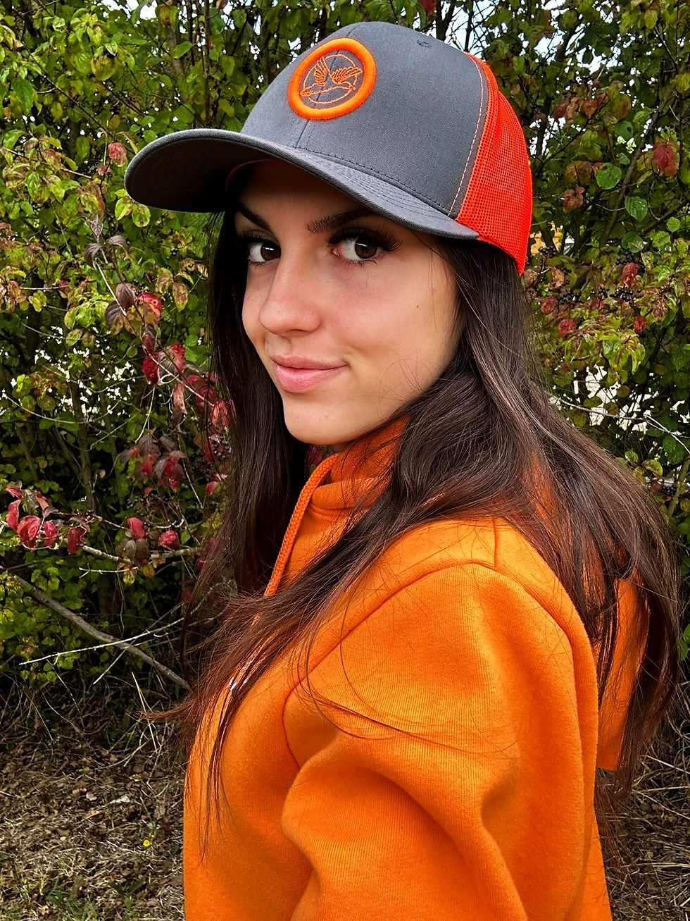 Casquette filet orange brodée Le Canard Français