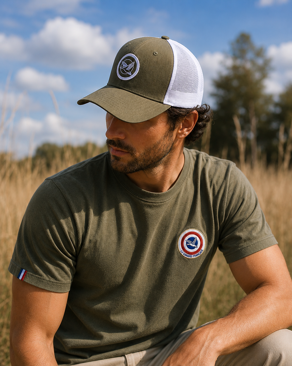 Miniature : Casquette filet outdoor brodée – Le Canard Français