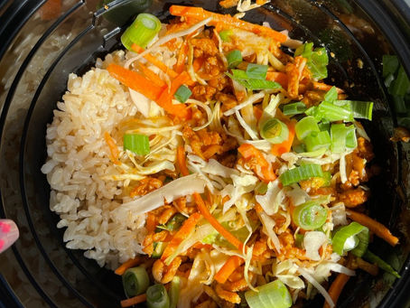 Korean Chicken Egg Roll Bowls