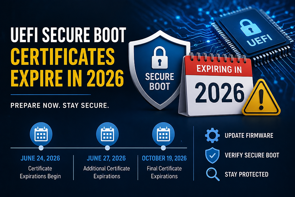 UEFI Secure Boot certificates expiring in 2026