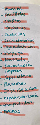 Lista de cosas que hacer para preparar el LC