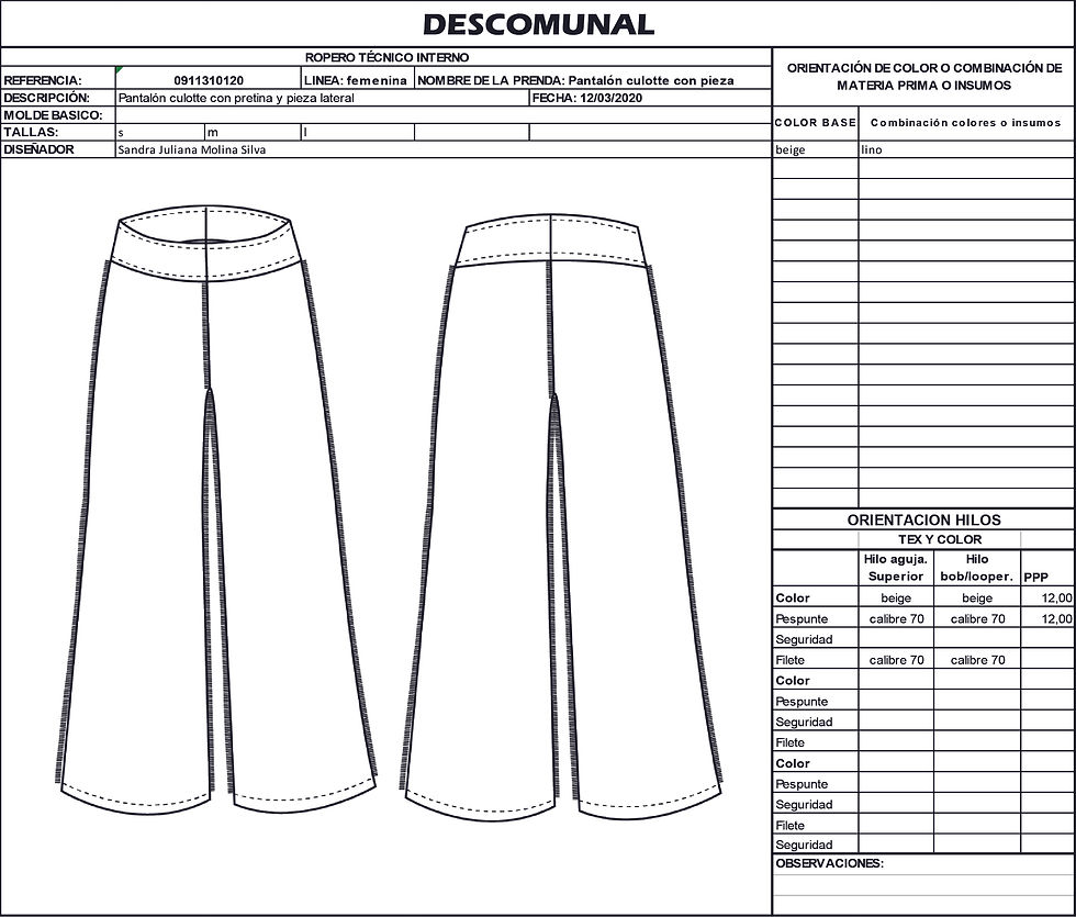 Miniatura: Pantalón Culotte