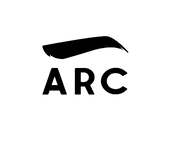 ARC Beauty Salon logo "ARC" text with eyebrow on top