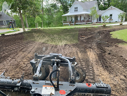 grading a residential site in Marysville, Ohio