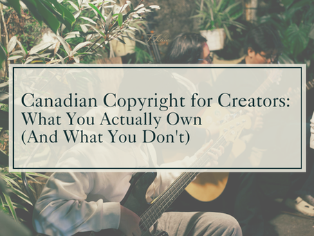 copyright law Canada creators