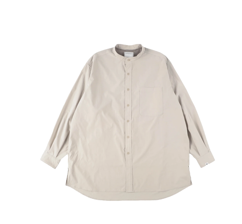 RELAX CAVE LONG BIG SHIRT LIHGTBEIGE(M)