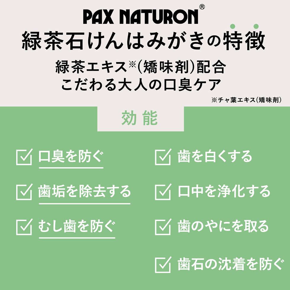 サムネイル： パックスナチュロン　緑茶石けんはみがき