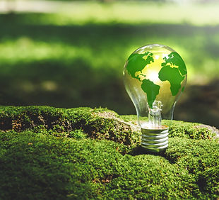 Renewable Energy.Environmental protection achieve business goals environment with light bu