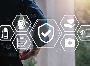 Work Safety Concept.Safety icon.First secure rules. regulations and standard in industry,