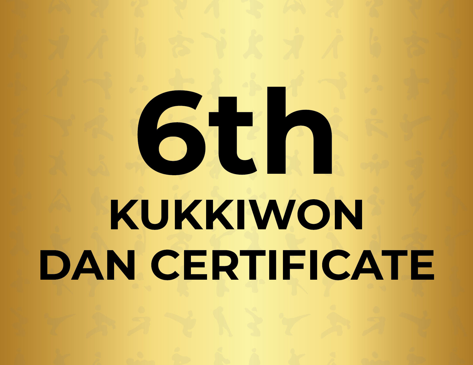 6th Kukkiwon Dan Certificate
