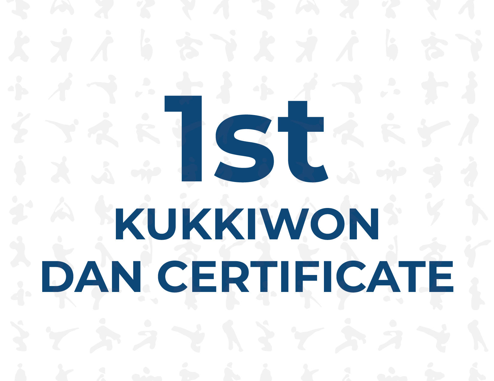 1st Kukkiwon Dan Certificate