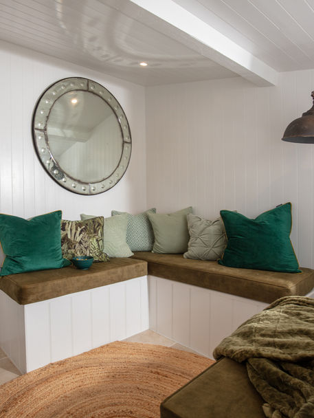 Cornish Gems Interiors Bespoke Upholstered Bench