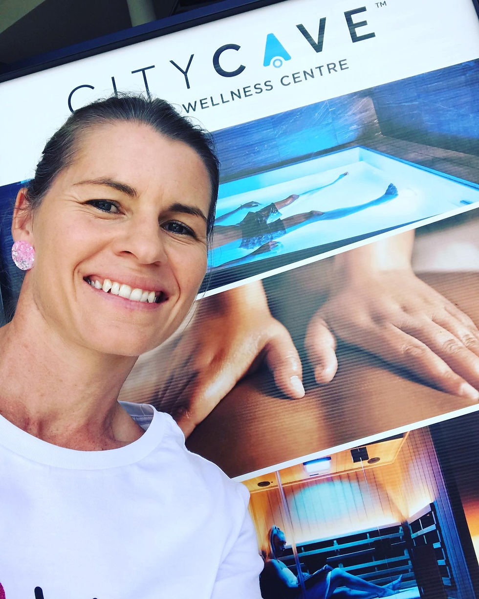 Kirsty Foster looking stressed before her day at the City Cave, Wynnum