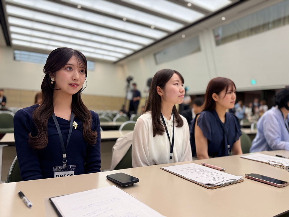 リポーターは、加藤美羽(早稲田大学)、藤井明香(学習院大学)、若槻陽香(武蔵大学)が担当。