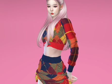BLACKPINK Rosé 'Lovesick Girls' MV Outfit | Sims 4 CC Download