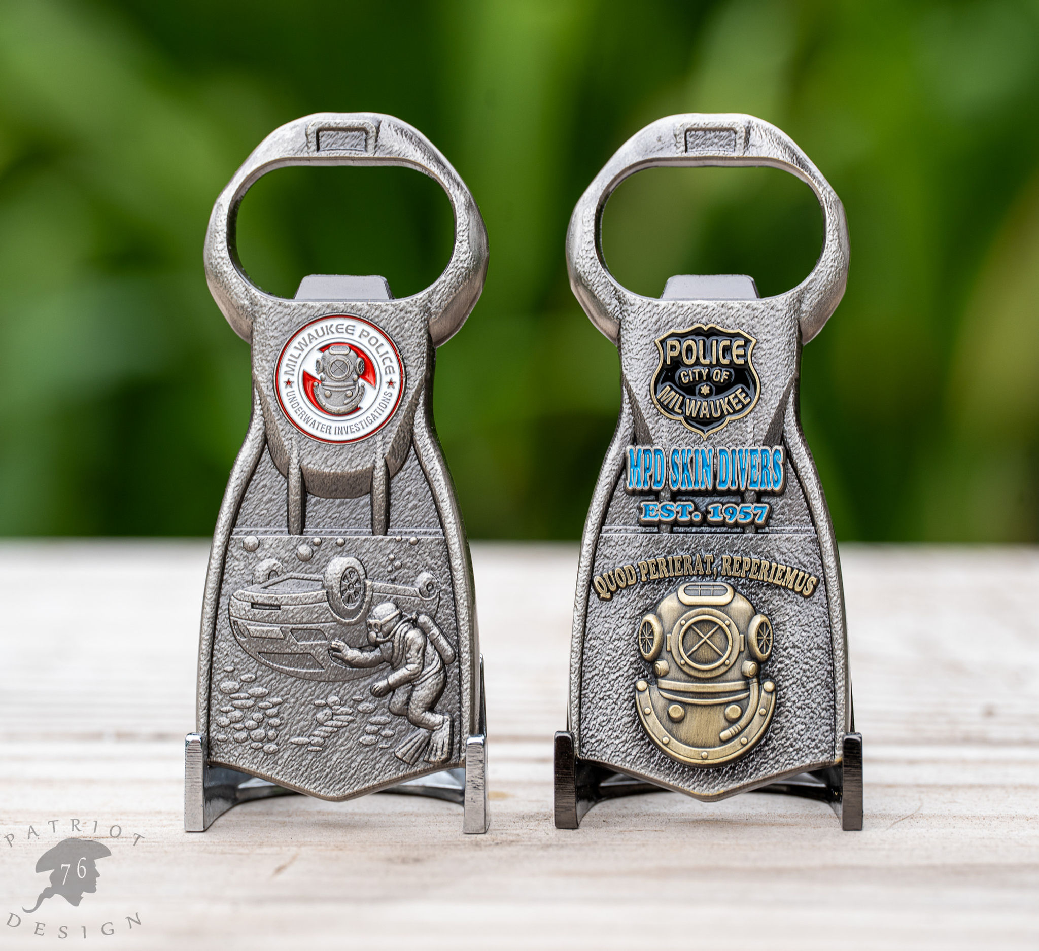 Milwaukee Dive team bottle opener coin