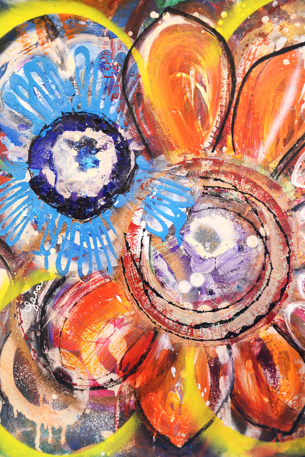 Yanskiss Androgyne  ​  ​  2017  ​  ​  Mixed paint on paper  ​  18 x 24  ​Yana Vavdiyuk