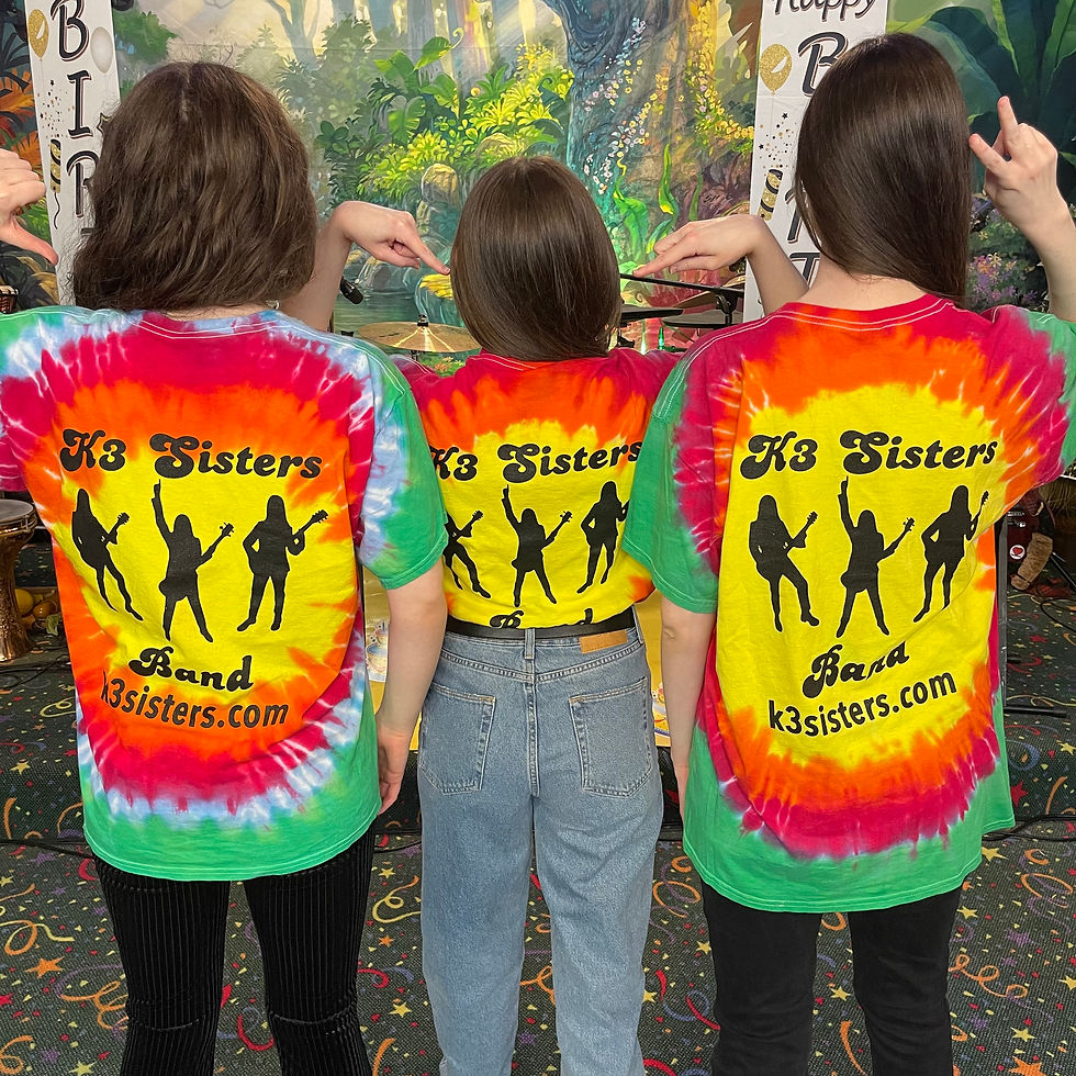 Thumbnail: #K3Motto Tie-Dye Shirt with K3 Sisters Silhouette Back