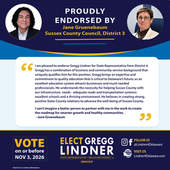 Honored to Receive the Endorsement of Councilwoman Jane Gruenebaum