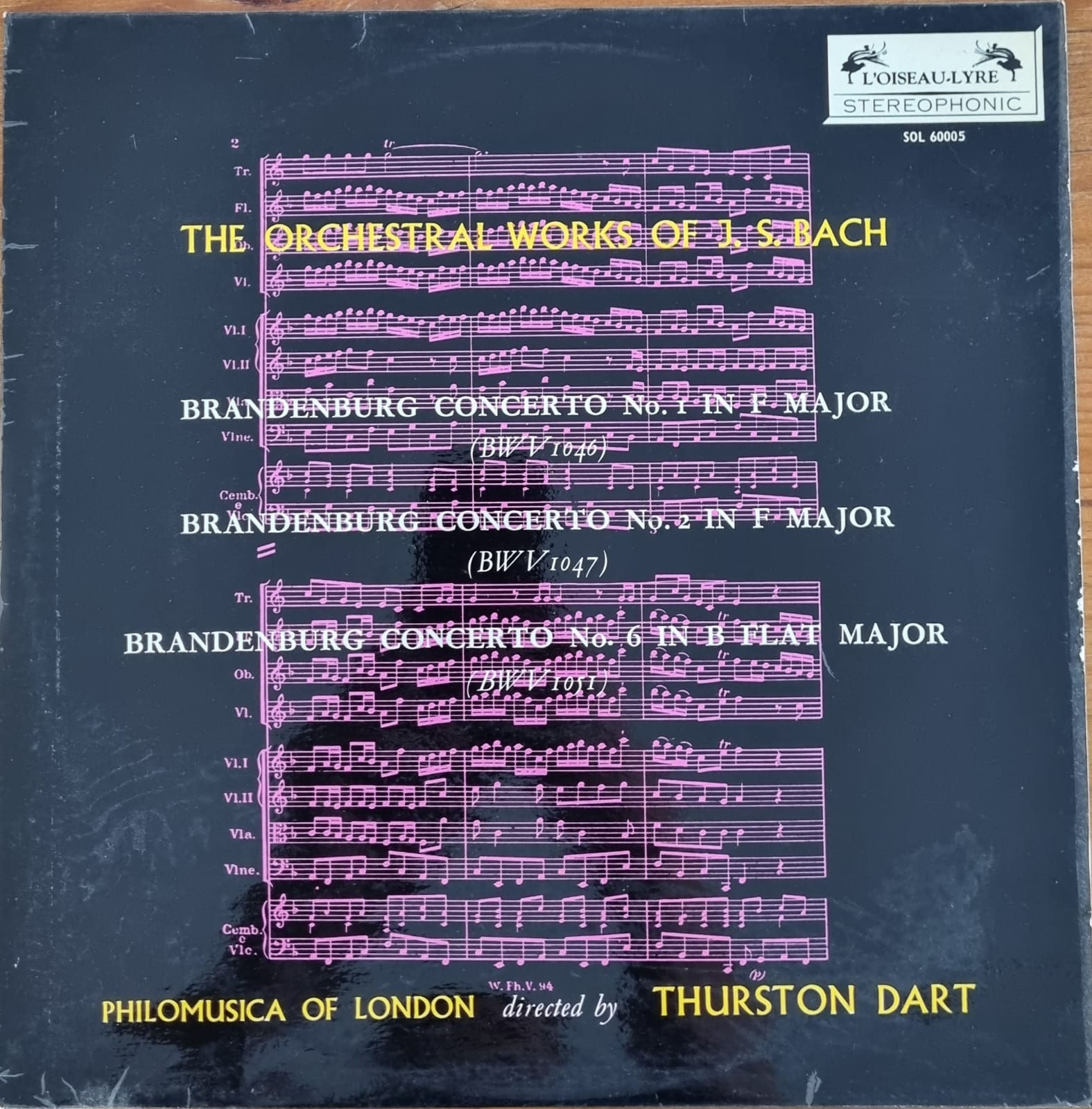 The Orchestral Works Of J.S Bach (1LP) (1959) (VG+)