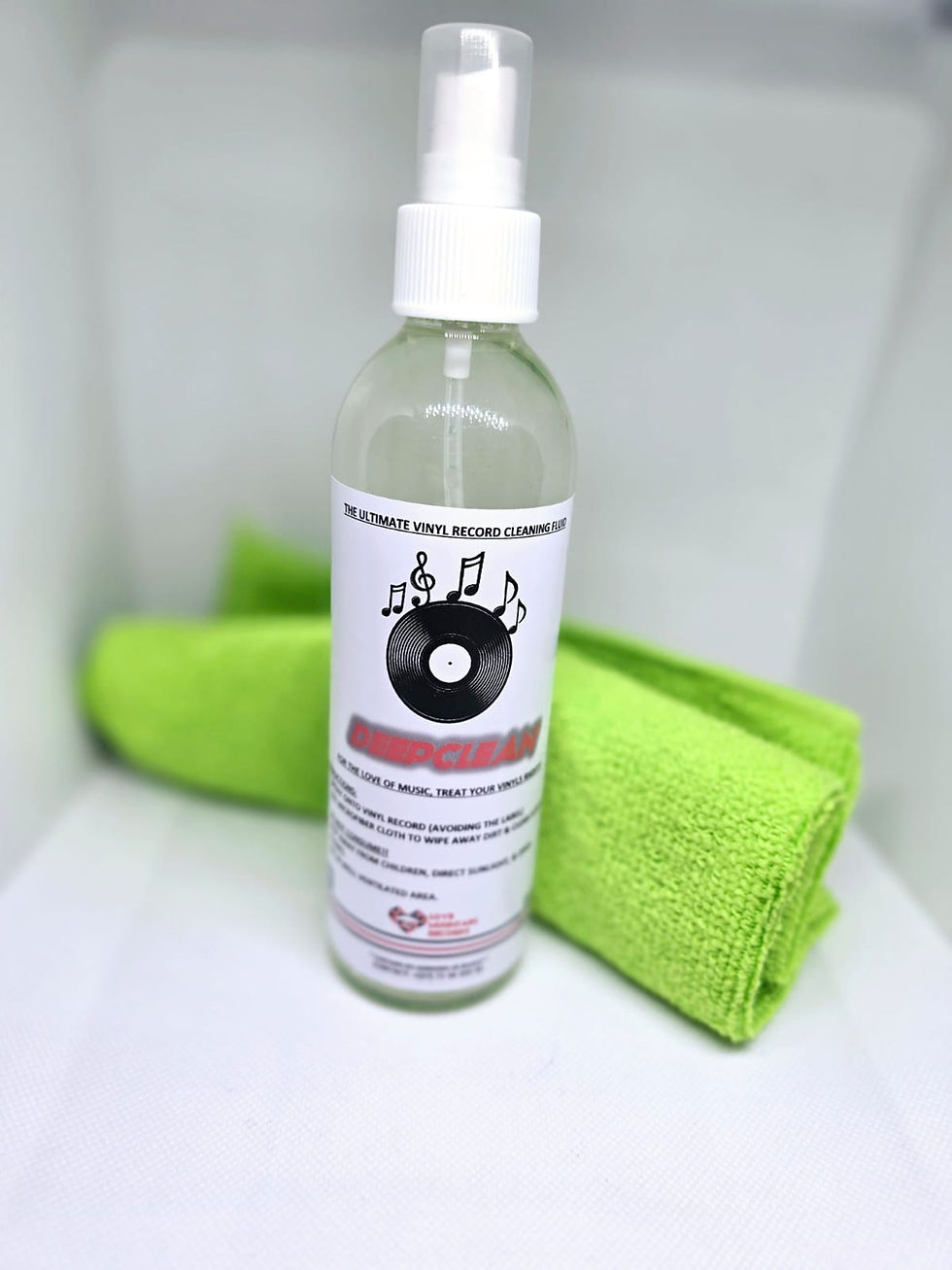 Deep Clean Vinyl Record Cleaner And Microfibre Cloth (250ml)