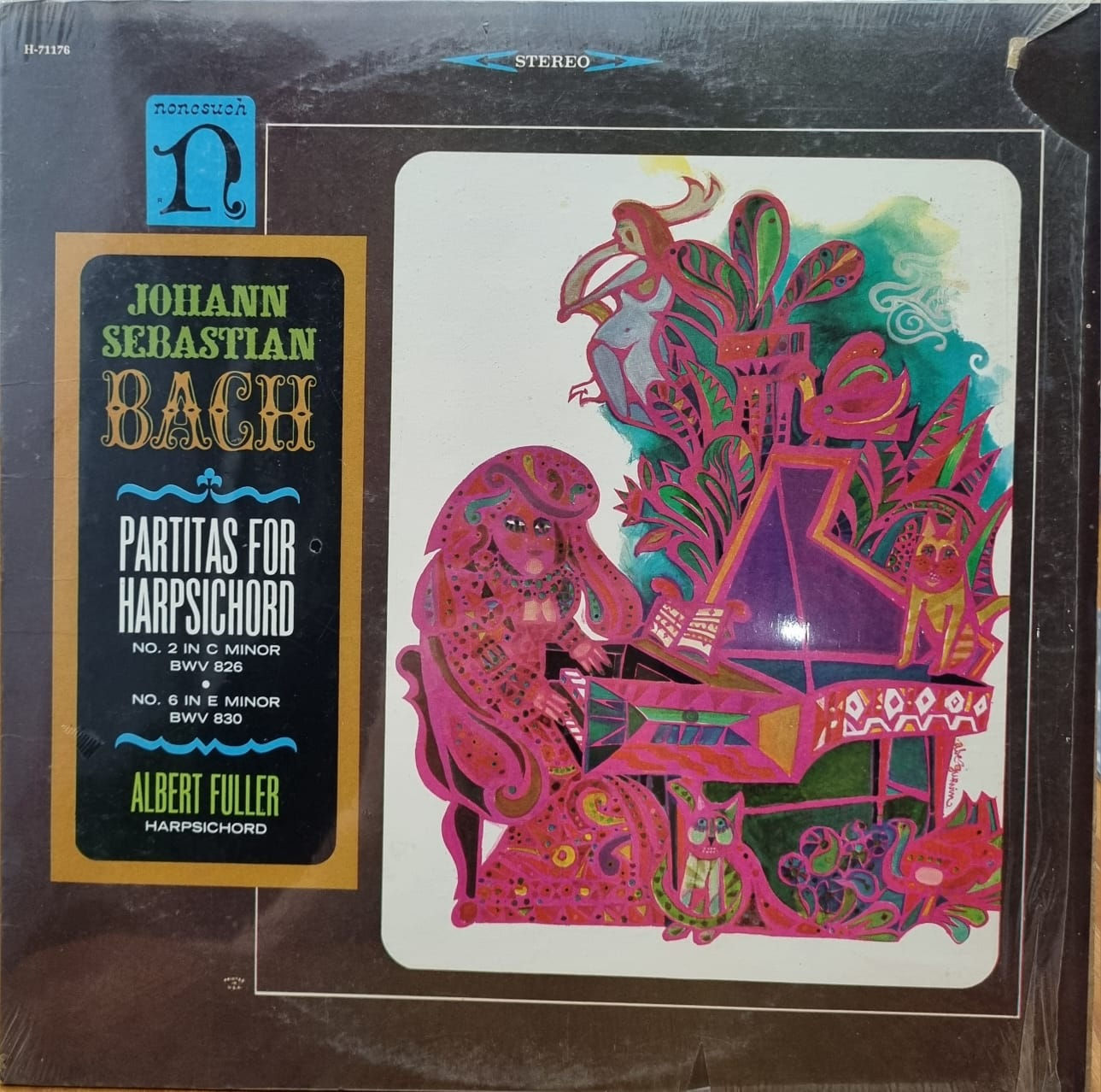 Bach- Albert Fuller* - Partitas For Harpsichord (1LP) (1967) (VG+)