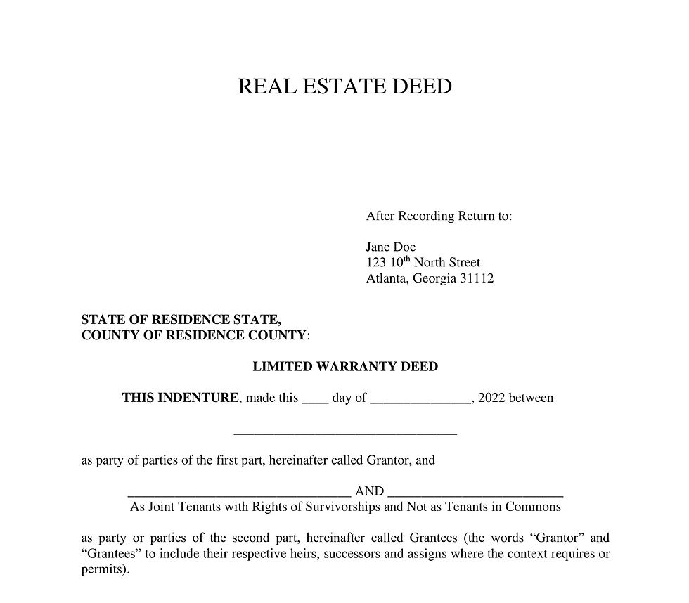 Deeds including PT - 61