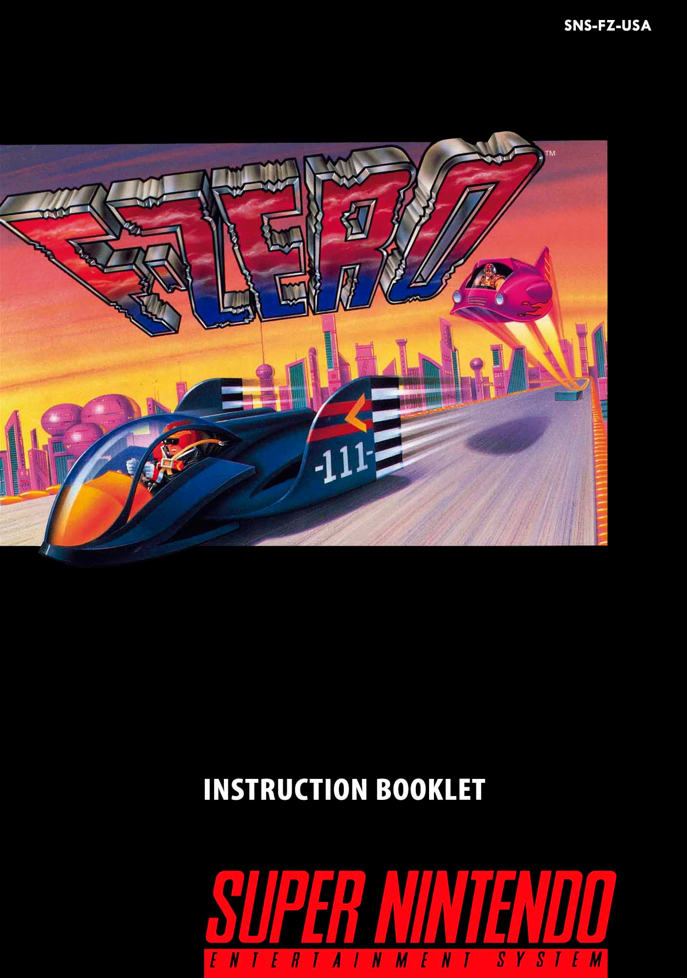 F ZERO - MANUAL SNES (USA version)