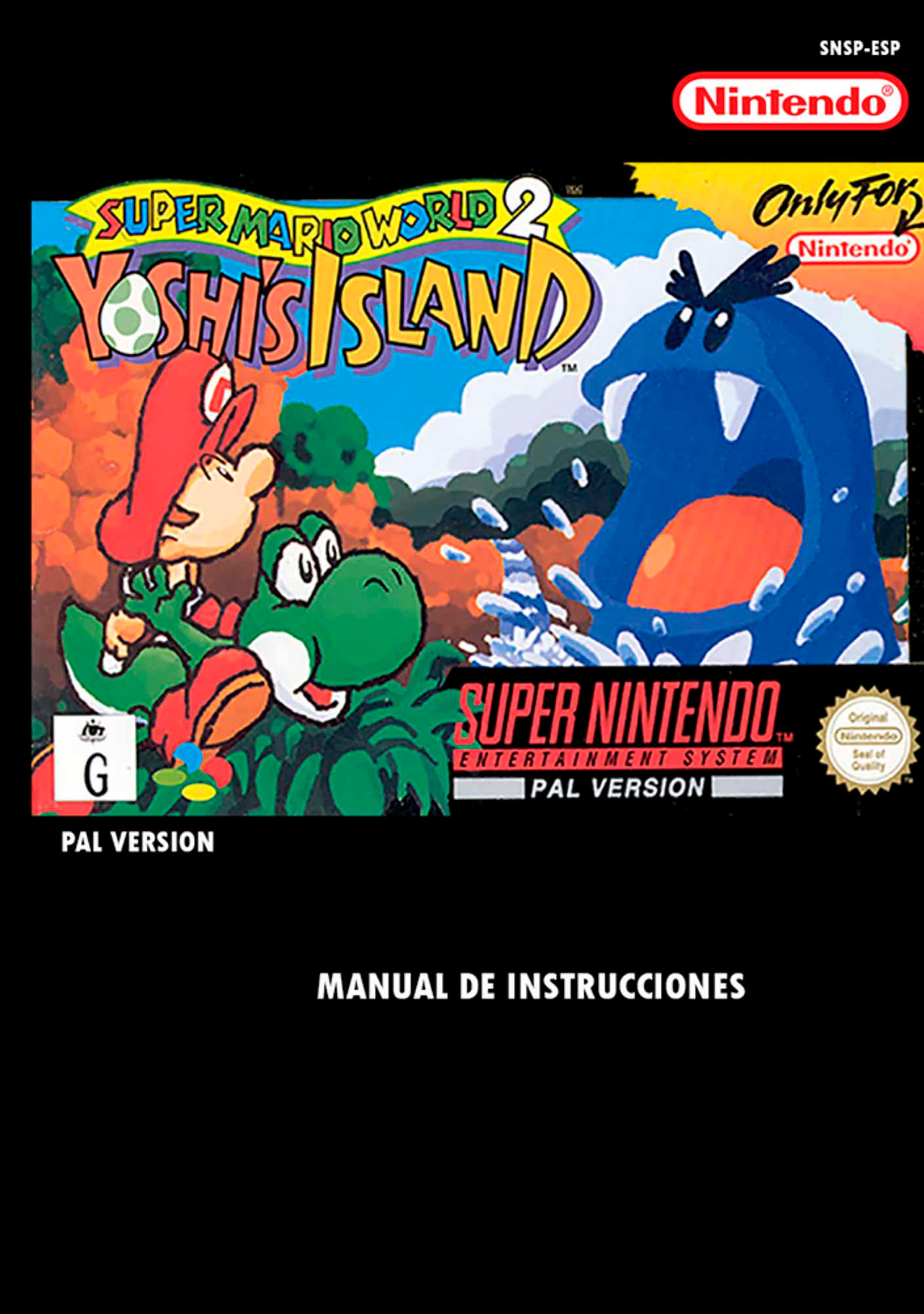 YOSHI ISLAND SUPER MARIO WORLD 2 - MANUAL SNES (spanish version)