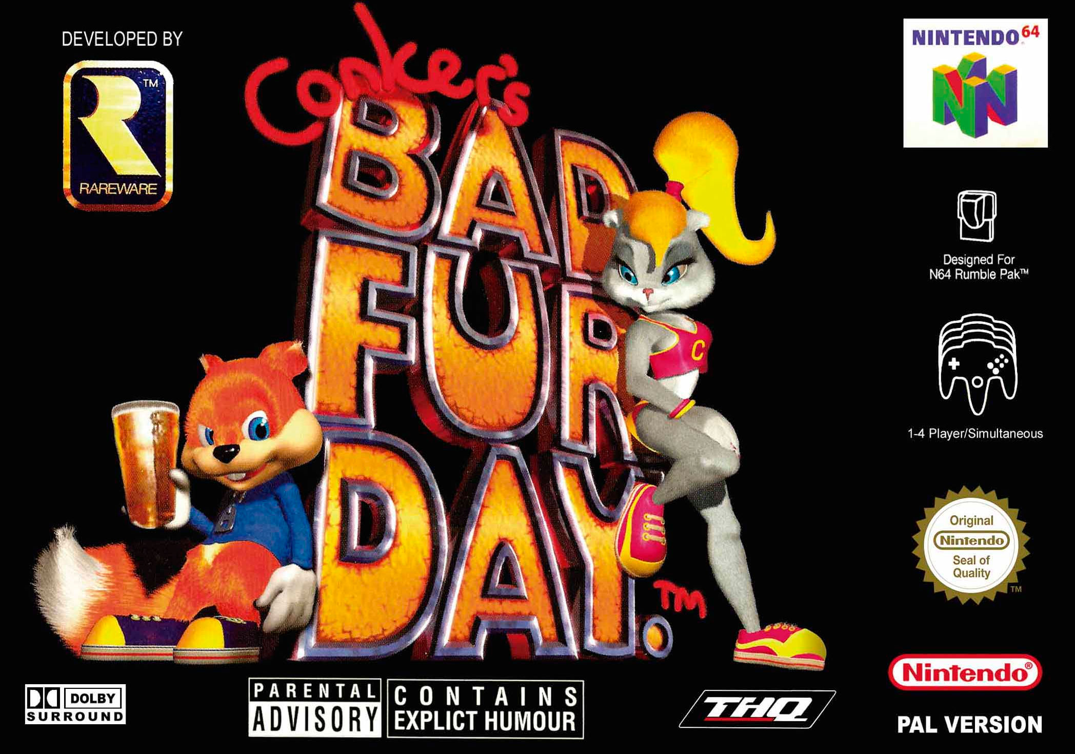 CONKERS BAD FUR DAY N64 (european version)