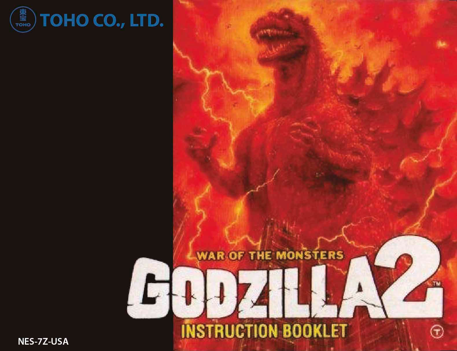 GODZILLA 2 - MANUAL NES (USA version)