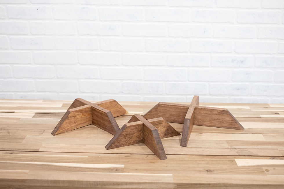 Thumbnail: Set of 3 Elevated Wood Plant Stands