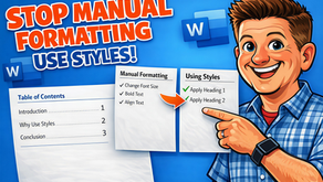 Stop Manual Formatting in Word