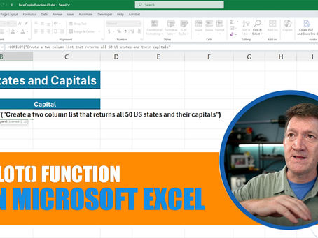 Excel’s New COPILOT() Function — AI Inside Your Formulas