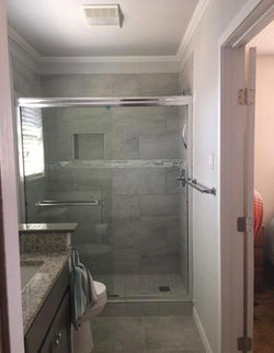 Remodeled stand up shower