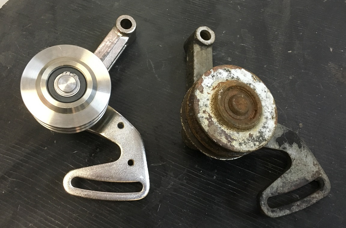 Shadow Jockey Pulley before and after.