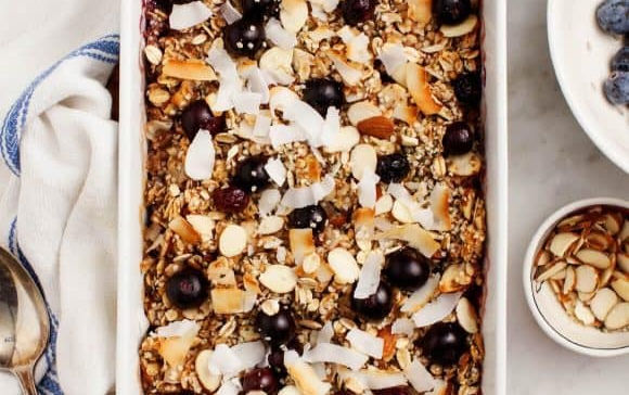 Blueberry Oatmeal Casserole