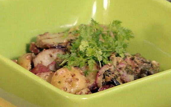 French style grilled potato salad
