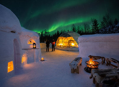 Private Polarman's Camp and Snow Igloo Park Live ® in Levi