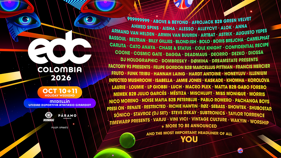 De las sombras del underground al imperio del neón, así será el EDC en Medellín