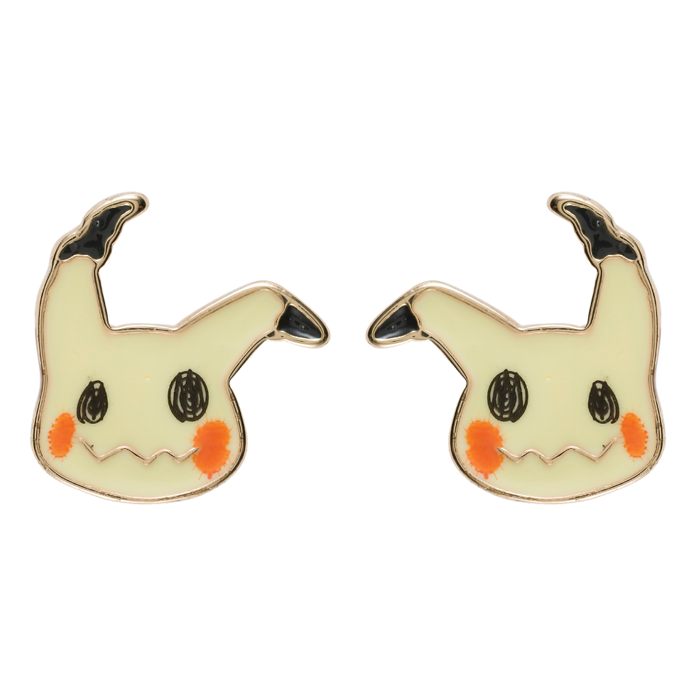 Pokemon Center Original Face Earrings - Pierced Earrings #778 mimikyu pair