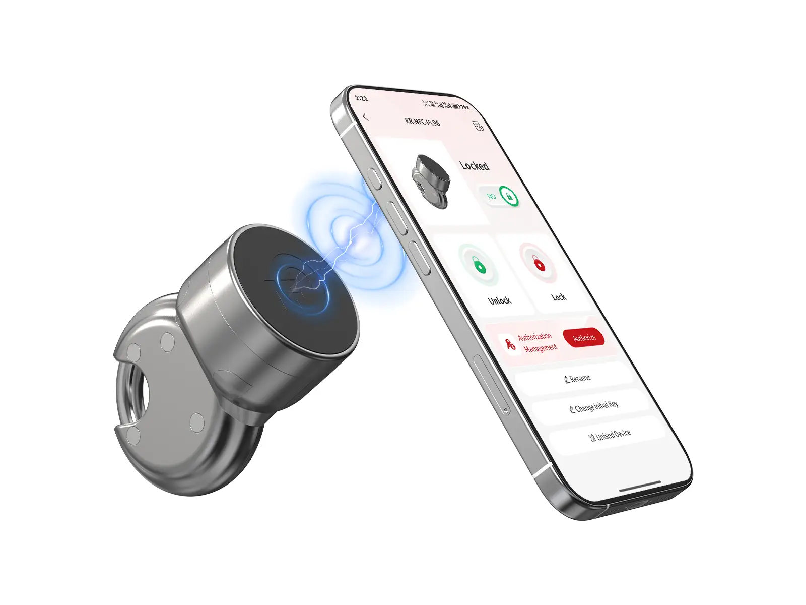 Unlocking the NFC disk lock