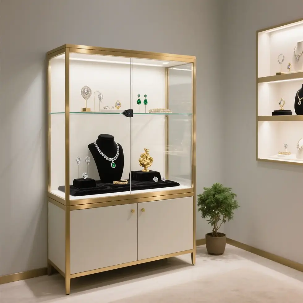 Glass Display Case with kenrone lock-GS58