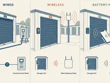 wired vs wireless vs battery-free storage locks